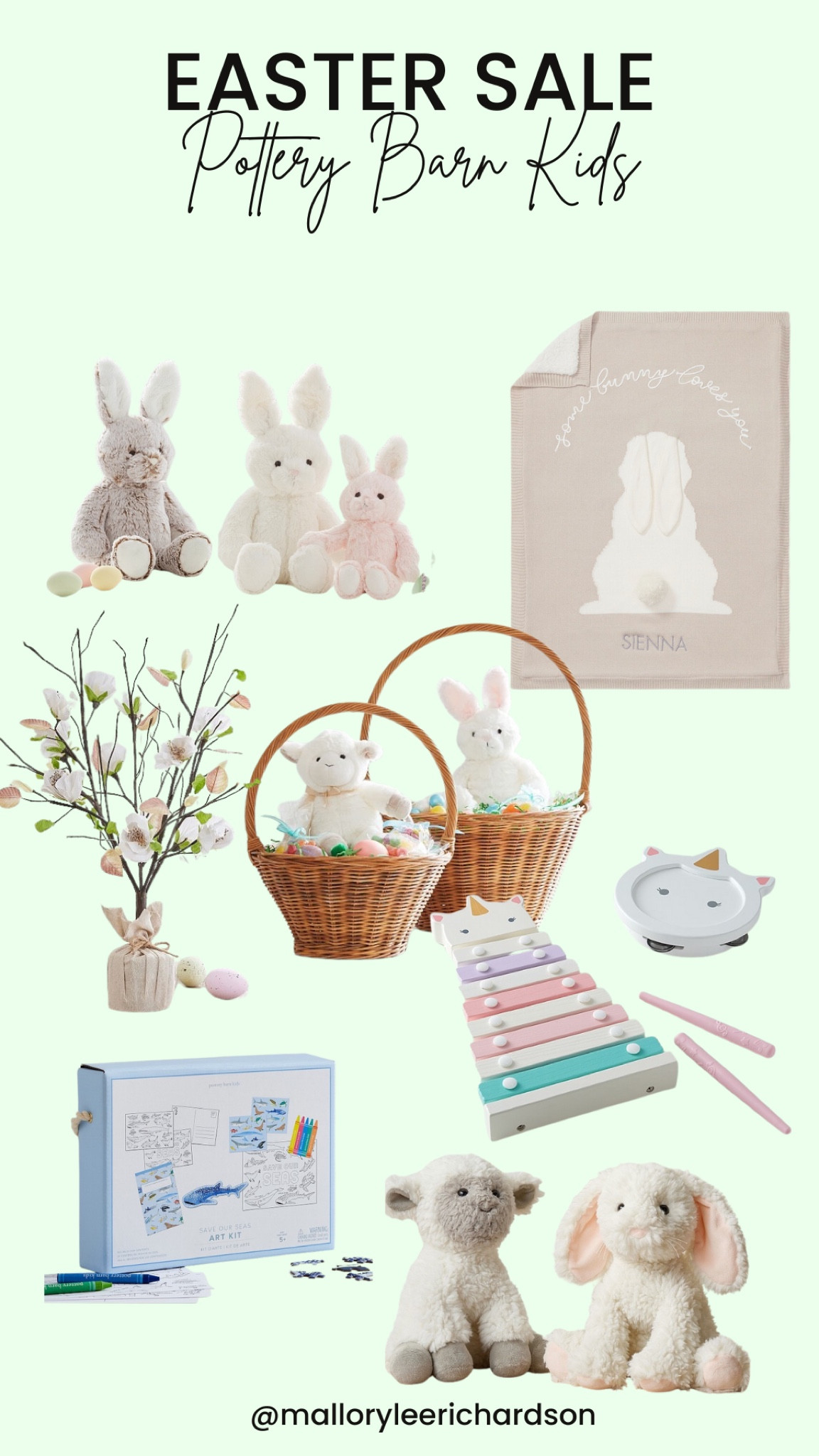 These Easter items are up to 40% off from Pottery Barn Kids right now! 
Easter baskets, bunny stuffed animal, baby blanket, easter blanket, easter basket stuffers, easter art kit, easter decor, spring decor, kids easter, family, kids, sale, spring 

#LTKkids #LTKSeasonal #LTKsalealert