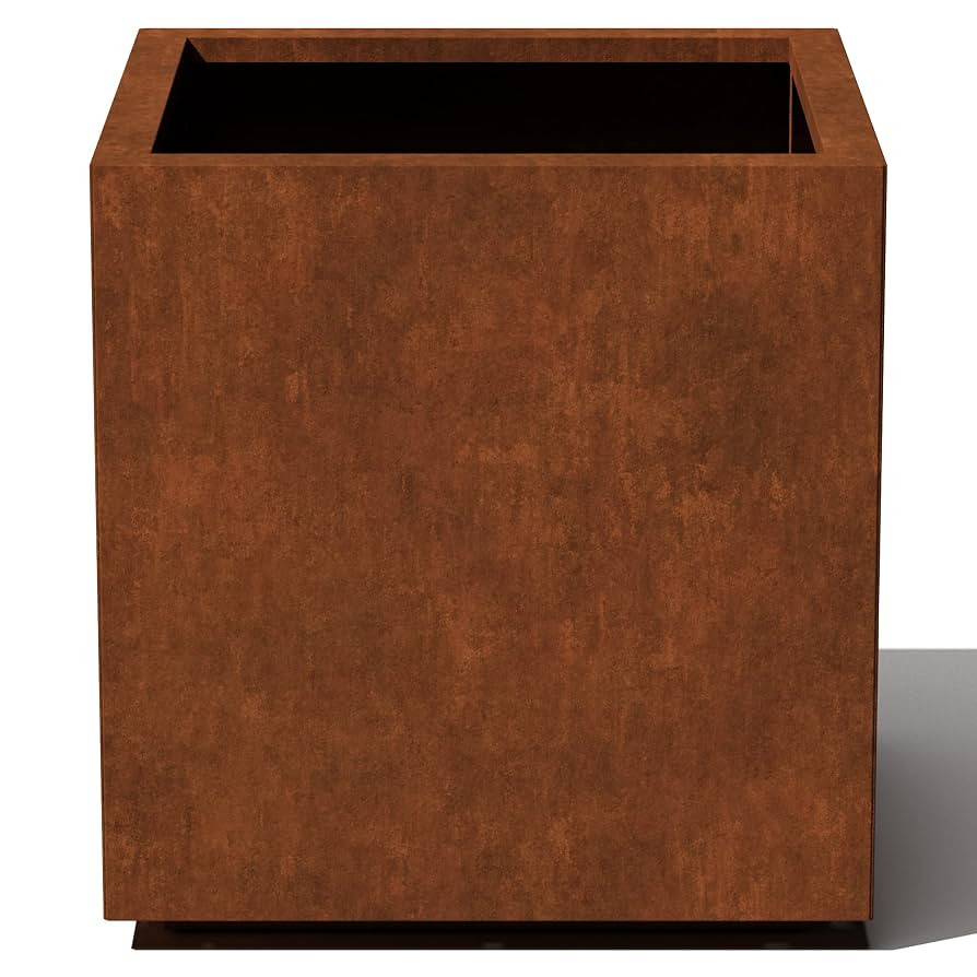 Veradek Corten Steel Series Cube Planter - Square Metal Planter for Outdoor Patio/Garden | Natura... | Amazon (US)
