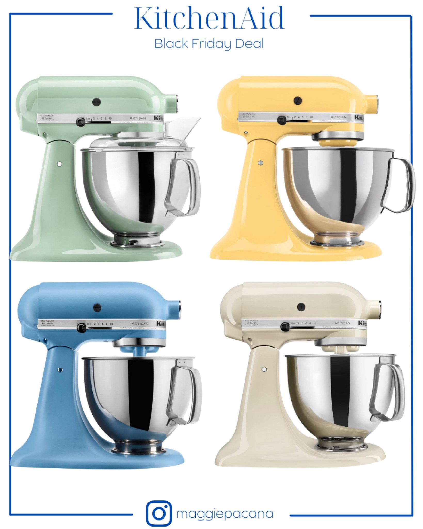 Black Friday Deal on KitchenAid Artisan stand mixers in SO many colors!

#LTKCyberWeek #LTKHoliday #LTKGiftGuide