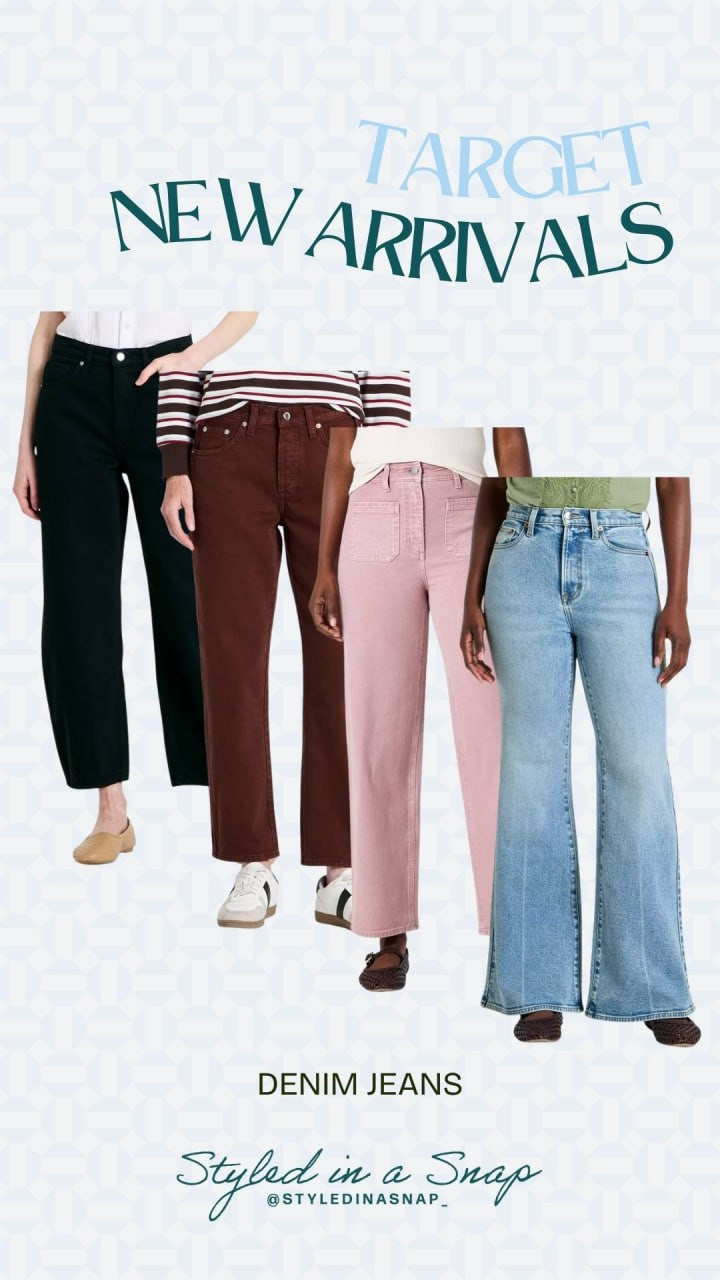 Target new arrivals: denim jeans edition 🍂 Wide leg, straight leg, and flare in every color you need this season!

// Target New Arrivals, Target Fashion Fall, Target Fashion Finds, Target Outfits Women
 

 #LTKgrwm #LTKootd #LTKSeasonal