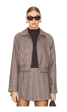 NIA Daniel Bomber Jacket in Brown from Revolve.com | Revolve Clothing (Global)