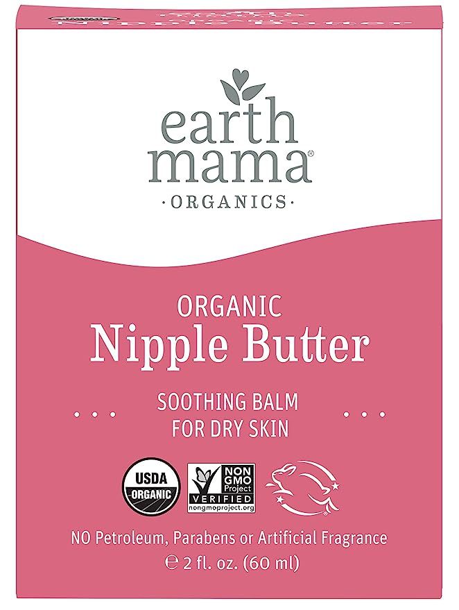 Organic Nipple Butter Breastfeeding Cream by Earth Mama | Lanolin-free, Safe for Nursing & Dry Sk... | Amazon (US)