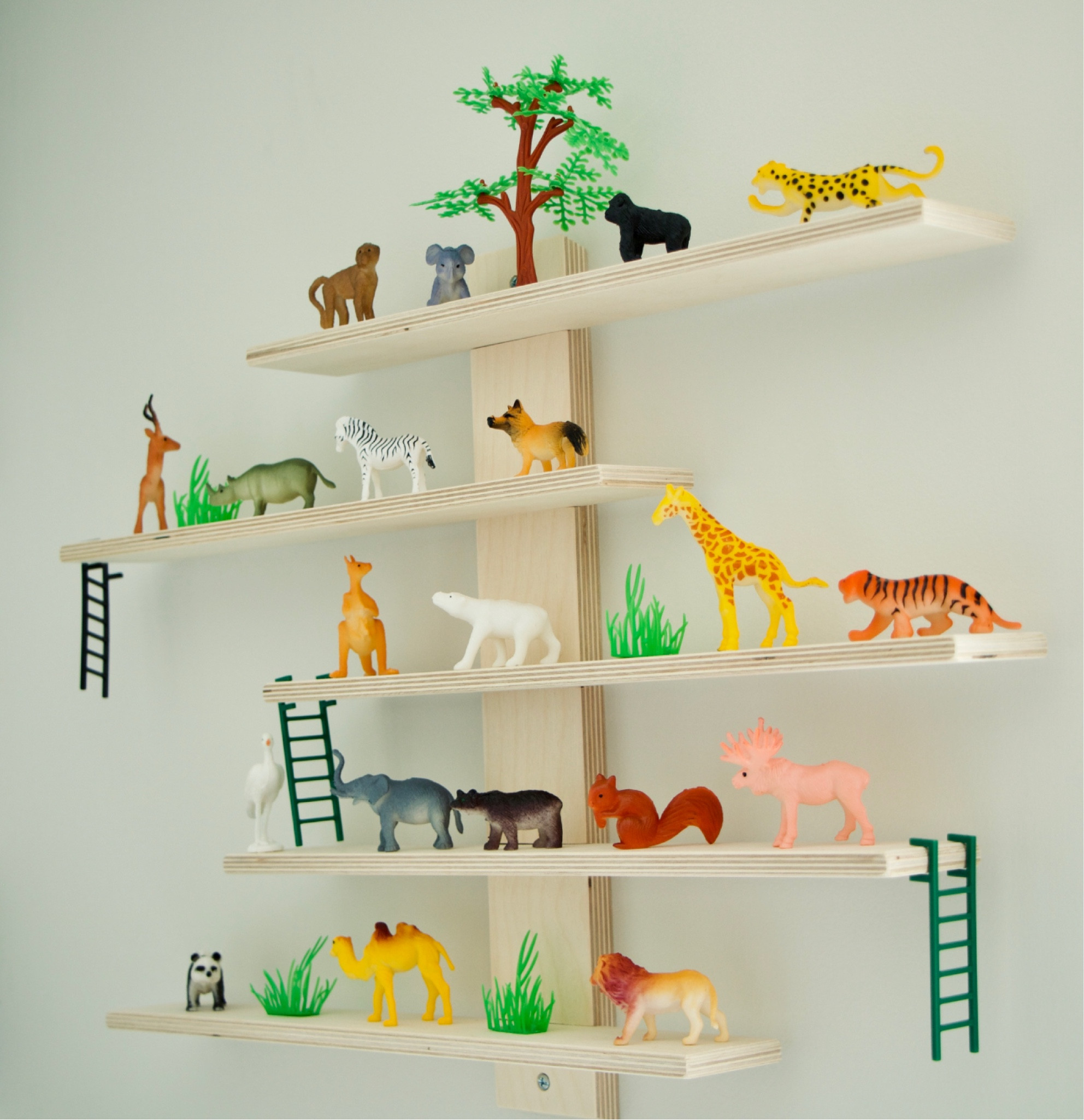 Kids Playroom Decor 
Animal figures - Amazon 
Wooden floating display - Ikea 

#LTKkids #LTKbaby #LTKFind