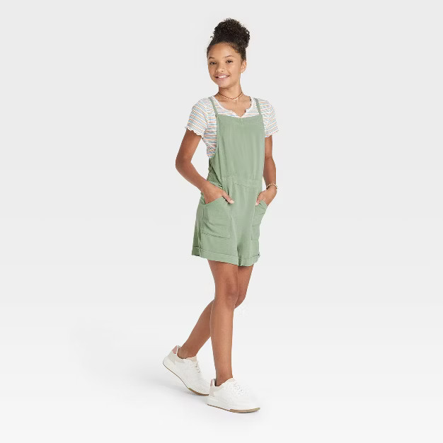 Girls' Woven Shortalls - art class™ | Target