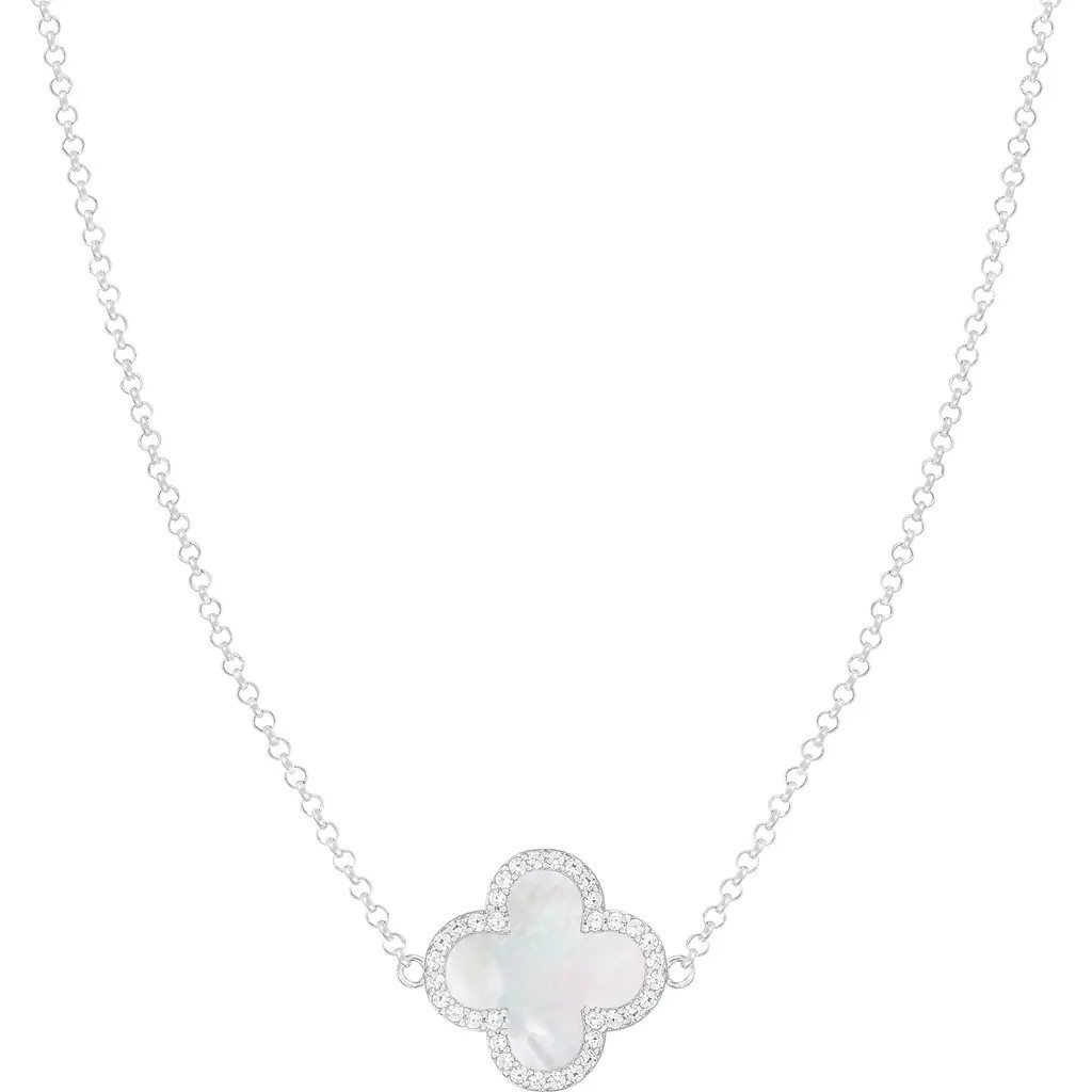 SPLENDID PEARLS Clover Pendant Necklace in White at Nordstrom Rack | Nordstrom Rack