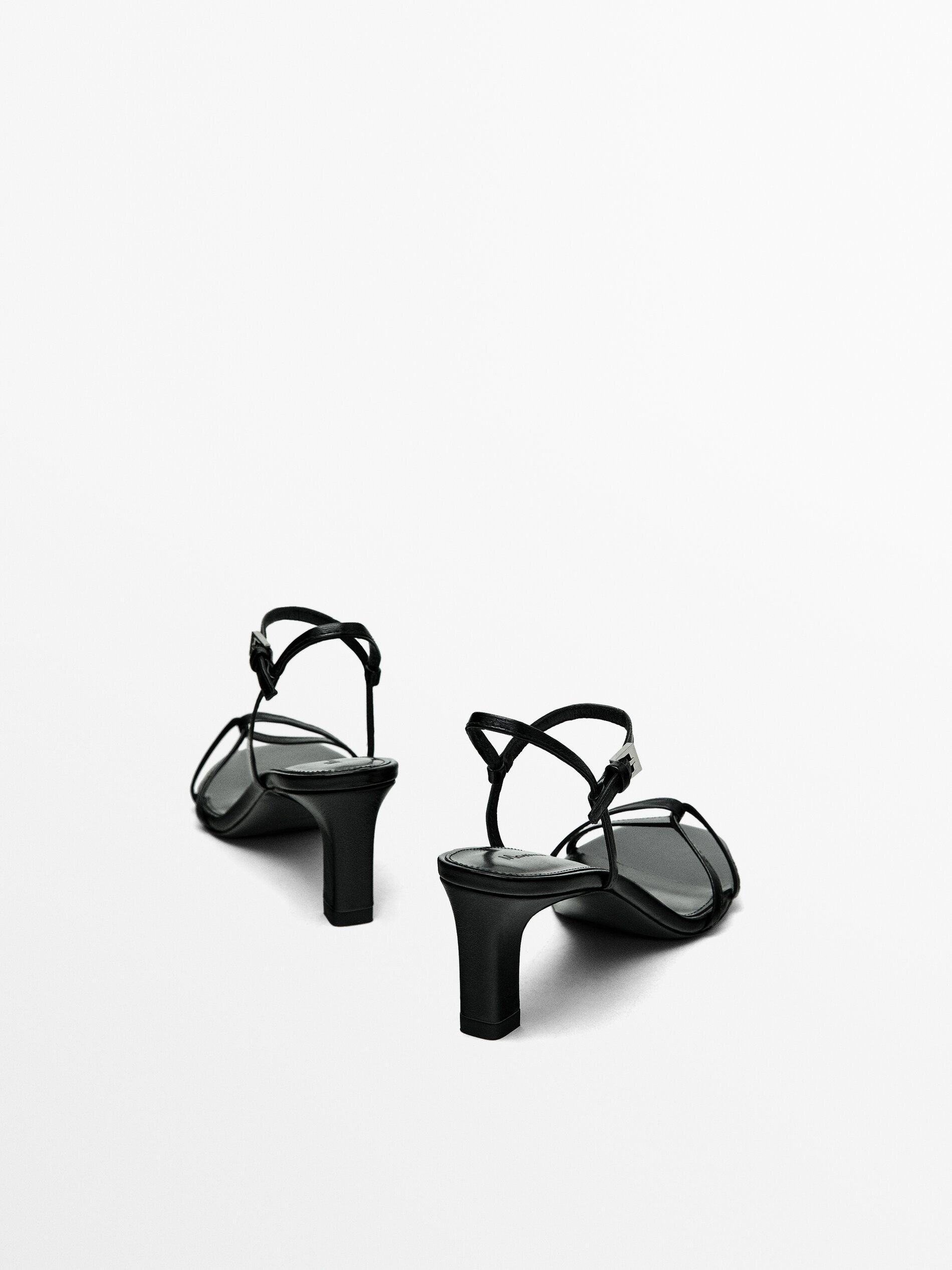 Strappy heeled sandals | Massimo Dutti UK