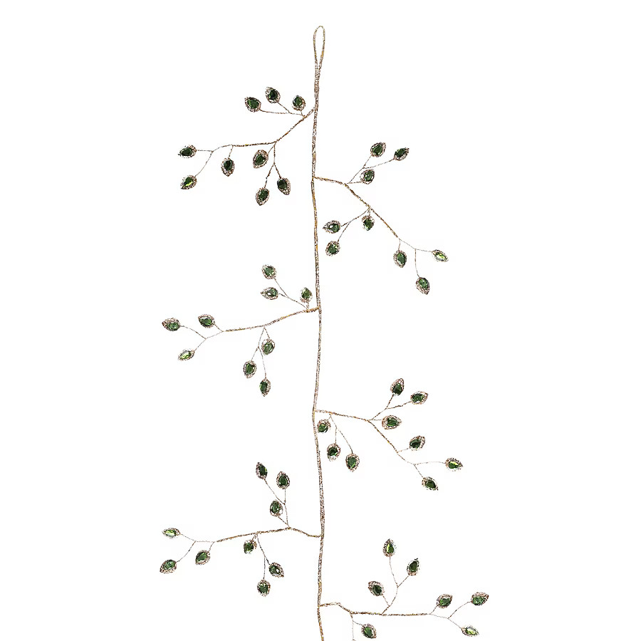 Melrose International Jeweled Bead Leaf Garland (Set of 2) | Lowe's