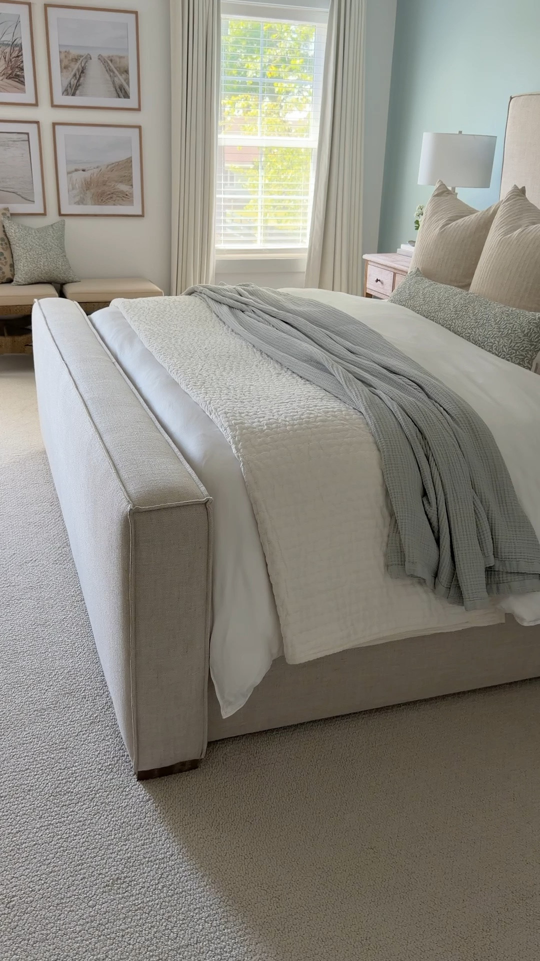 Coastal bedroom decor, serene bedroom inspiration, neutral bedroom styling, layered bedding look, airy bedroom ideas, soft blue bedroom walls, luxury bedding aesthetic, king bed styling, cozy bedroom refresh, modern organic bedroom, linen upholstered bed, light and airy home decor, textured bedding layers, calming bedroom palette, Quince bedding, guest bedroom inspiration, high end bedroom look for less, bedroom decor ideas, minimalist coastal style, soft neutral home decor

#LTKSeasonal #LTKSaleAlert #LTKHome