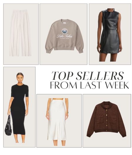 Top Sellers From Last Week
—
Women’s fashion, top selling, dress, midi skirt, jacket. Revolve, mango. Abercrombie, sweatshirt, pants , neutral fashion, fall style 