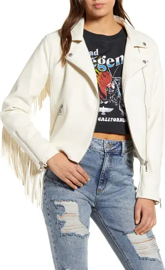 Fringe Faux Leather Moto Jacket | Nordstrom