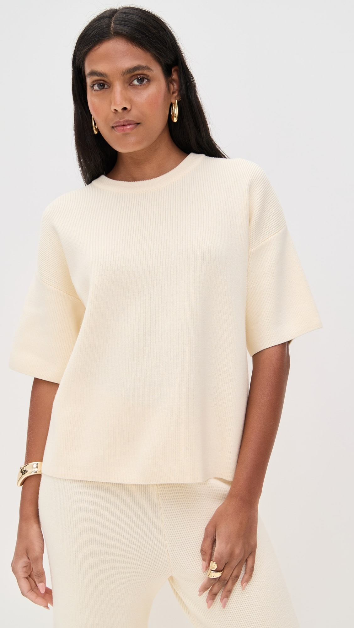 Collar Knit Half Sleeves Top | Shopbop