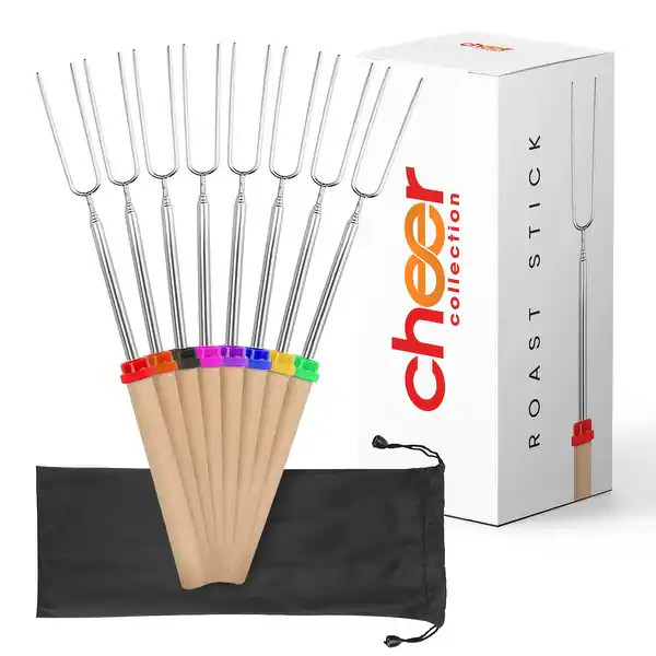 Cheer Collection 8 Piece Marshmallow Roasting Stick Set with Bag | Bed Bath & Beyond