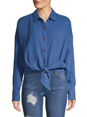 Free People - Classic Cotton Button-Down Shirt | Lord & Taylor