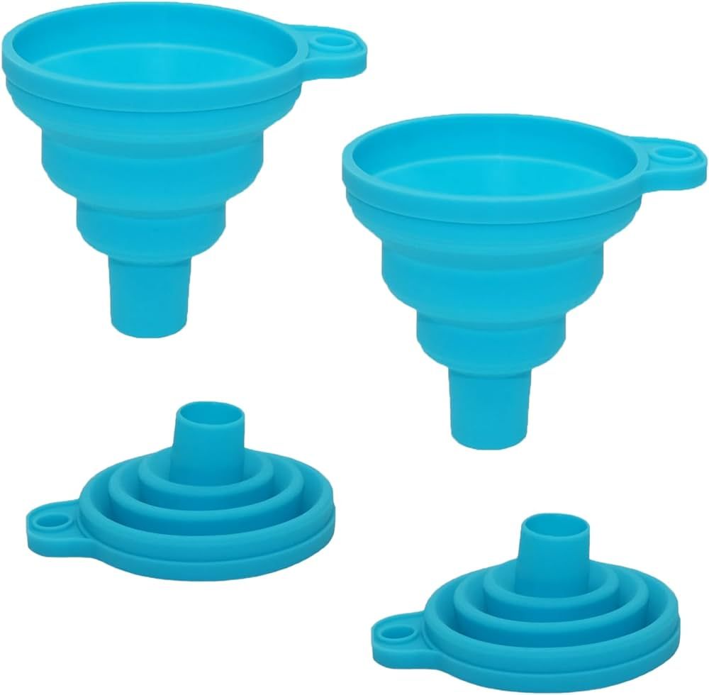 Funnels for Filling Bottles Set of 2, Food Grade Silicone Funnel for Kitchen Use. Small Collapsib... | Amazon (US)