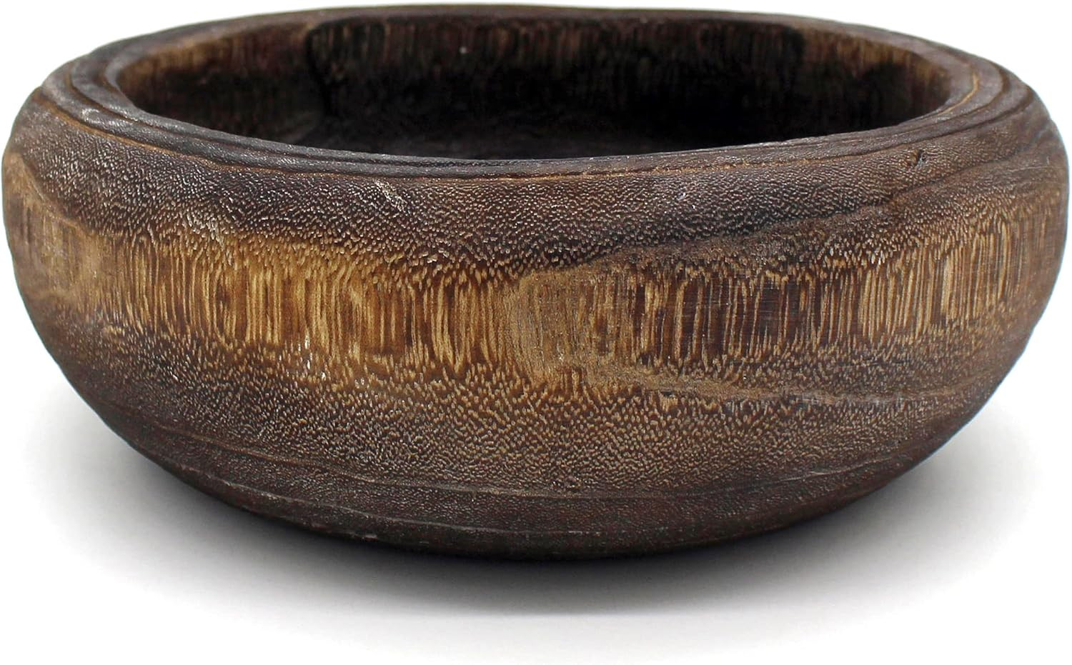 Primitives Solid Wood Functional and Collectible Bowl Vintage Round Hand Carved Wooden Bowl Rustic Treenware Artworks for Serving Nuts Snacks Fruits or Accent Decor, 9 Inch | Amazon (US)