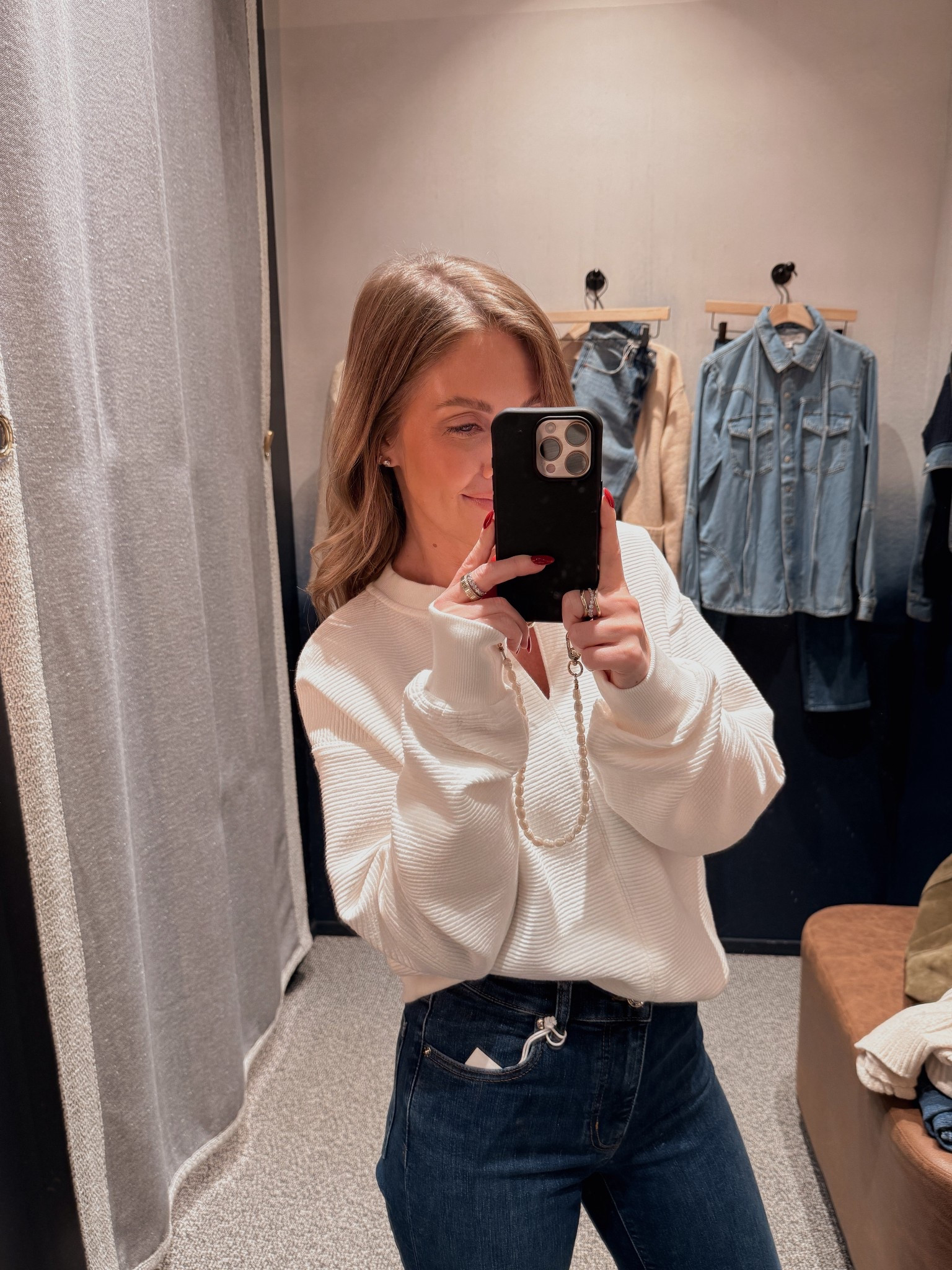 XS ribbed pullover / 24 jeans / flats are fri to size 

#LTKOver40 #LTKootd #LTKPetite