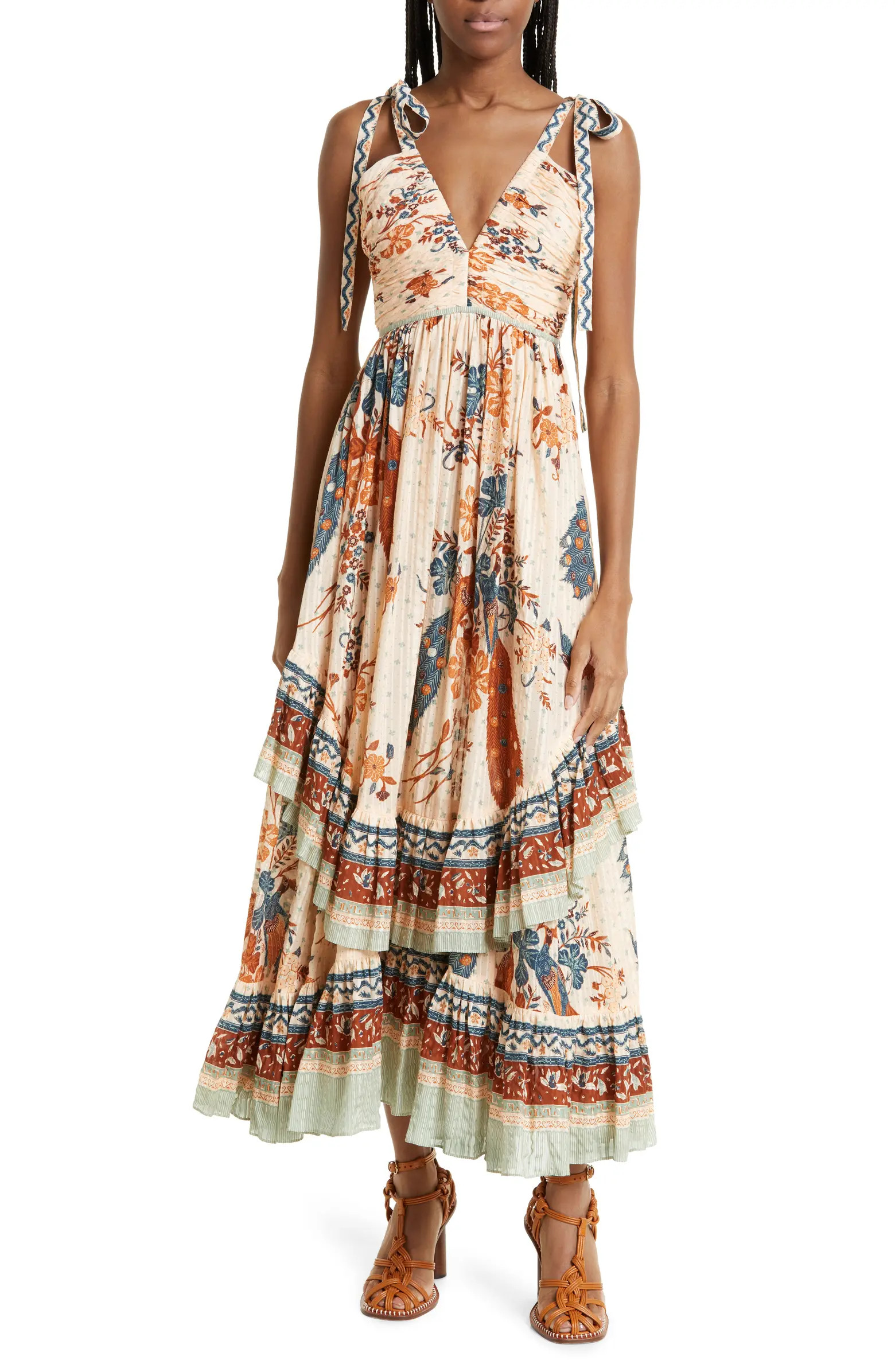 Ulla Johnson Meera Tie Strap Maxi Dress | Nordstrom | Nordstrom
