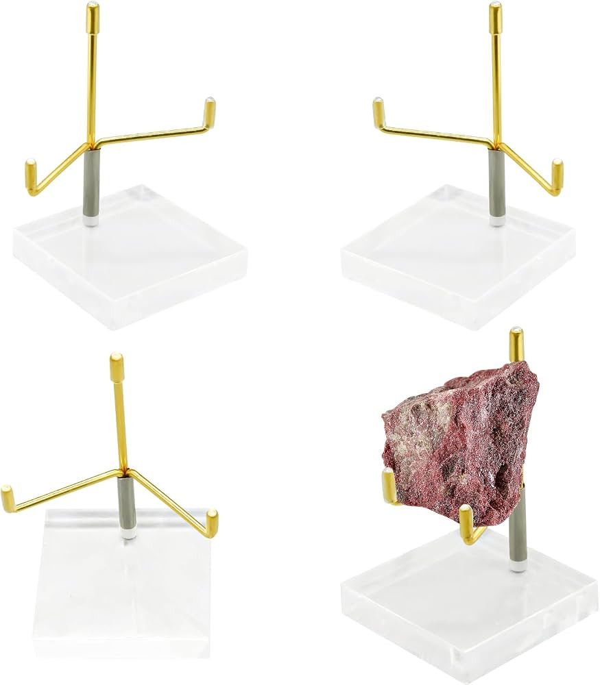 Amazon.com: 4Pcs Acrylic Easel Display Stand, Acrylic Easel Stand with Adjustable Metal Arms, Roc... | Amazon (US)