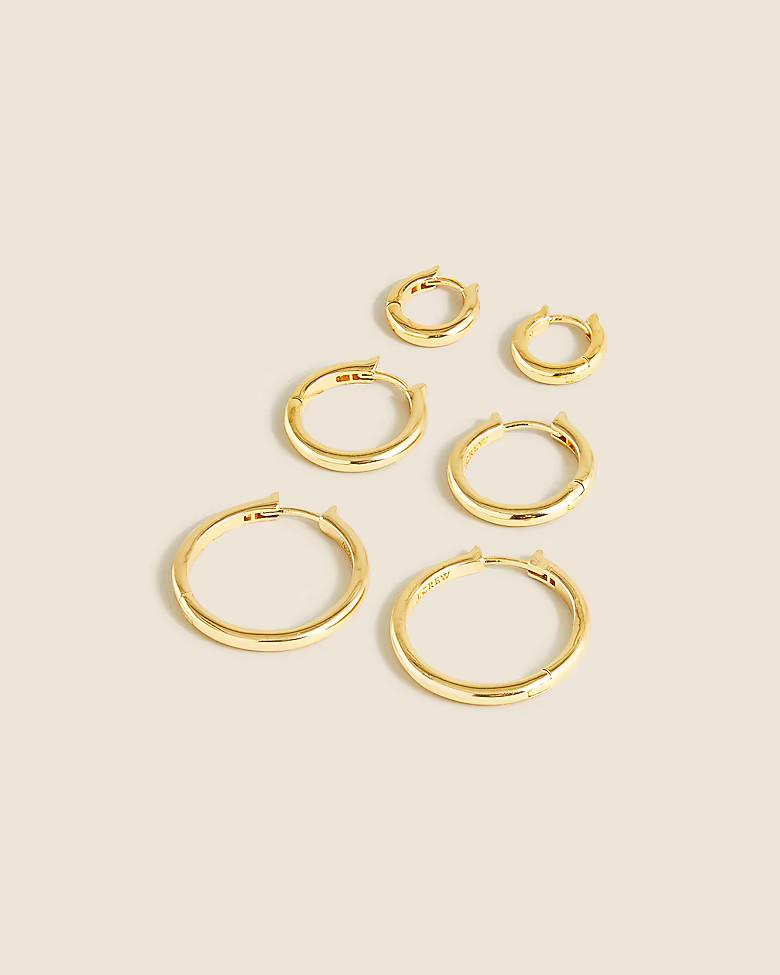 Small hoop earrings set-of-three | J. Crew US