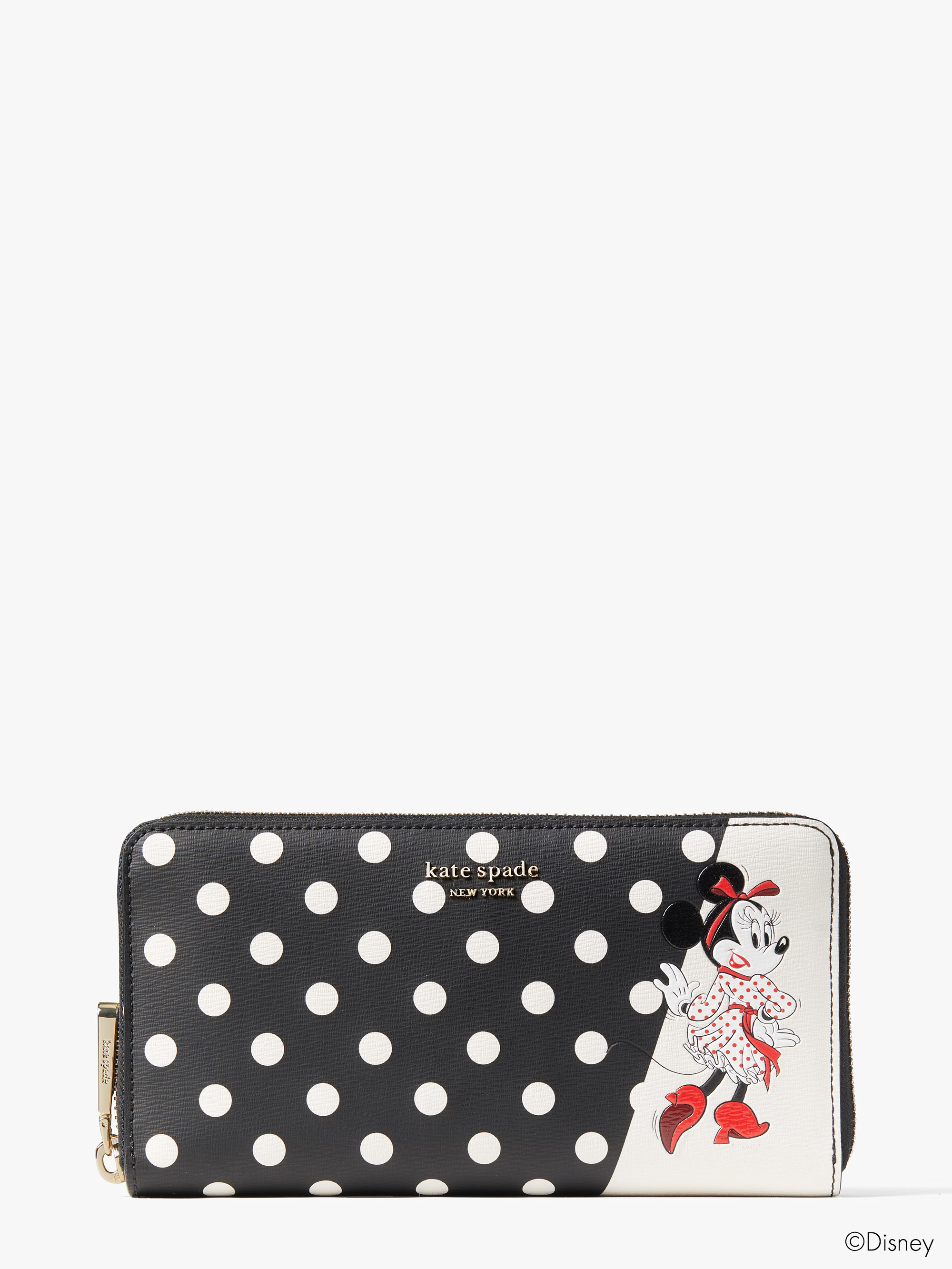 disney x kate spade new york minnie zip-around continental | Kate Spade (US)