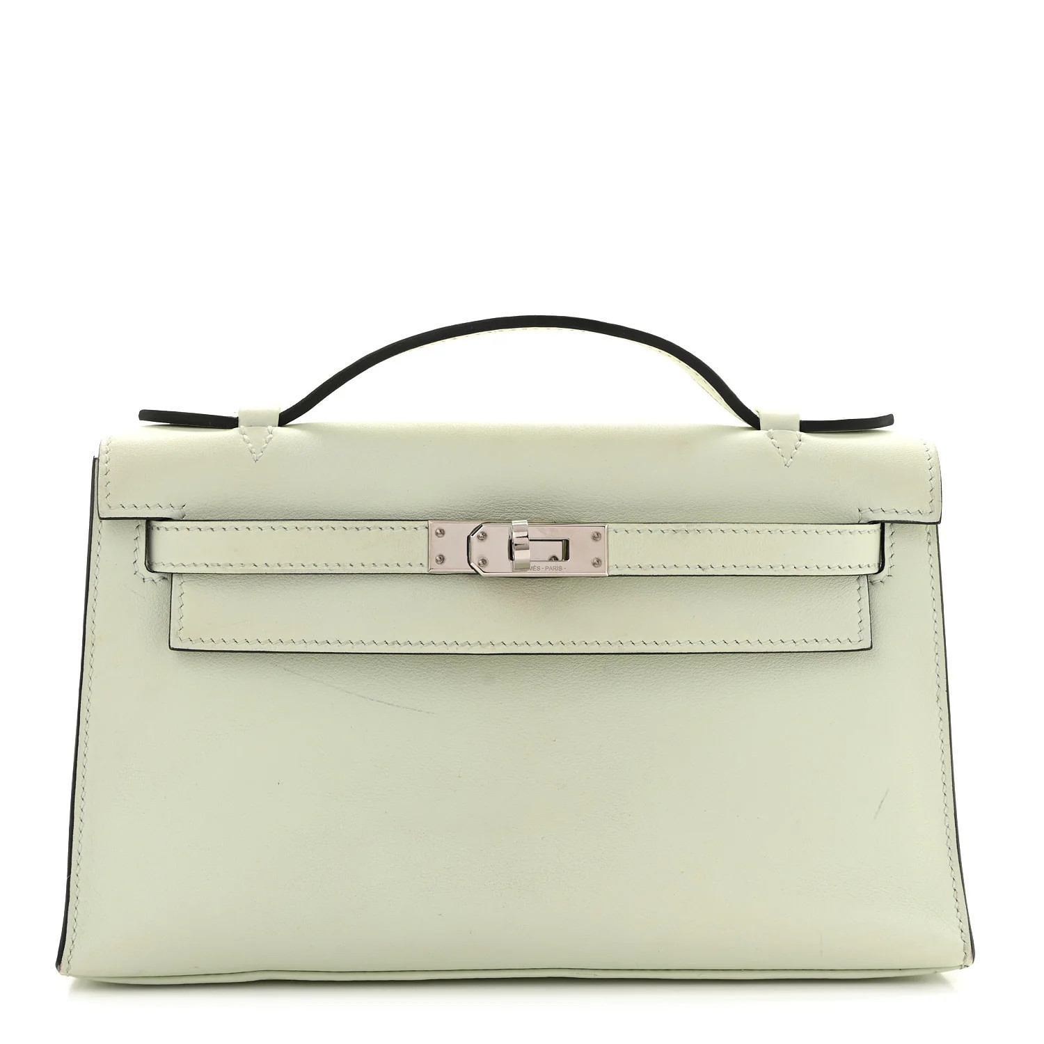 Hermes Swift Kelly Pochette Clutch Vert Fizz 1892729 | FASHIONPHILE (US)