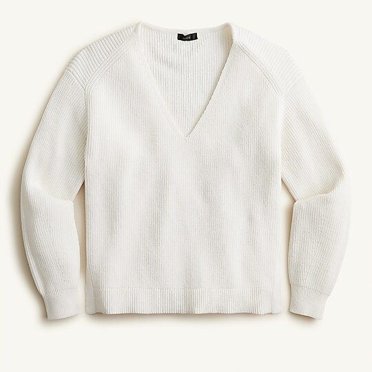 Ribbed V-neck beach sweater | J.Crew US