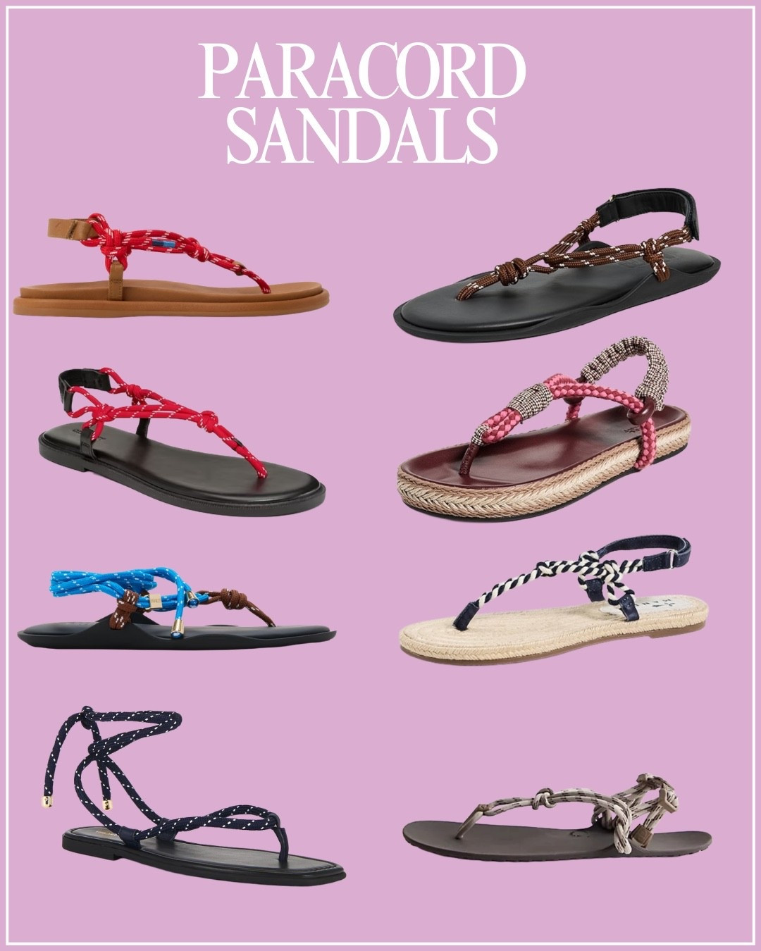 Spring 2026 trending shoes - paracord sandals 👡
