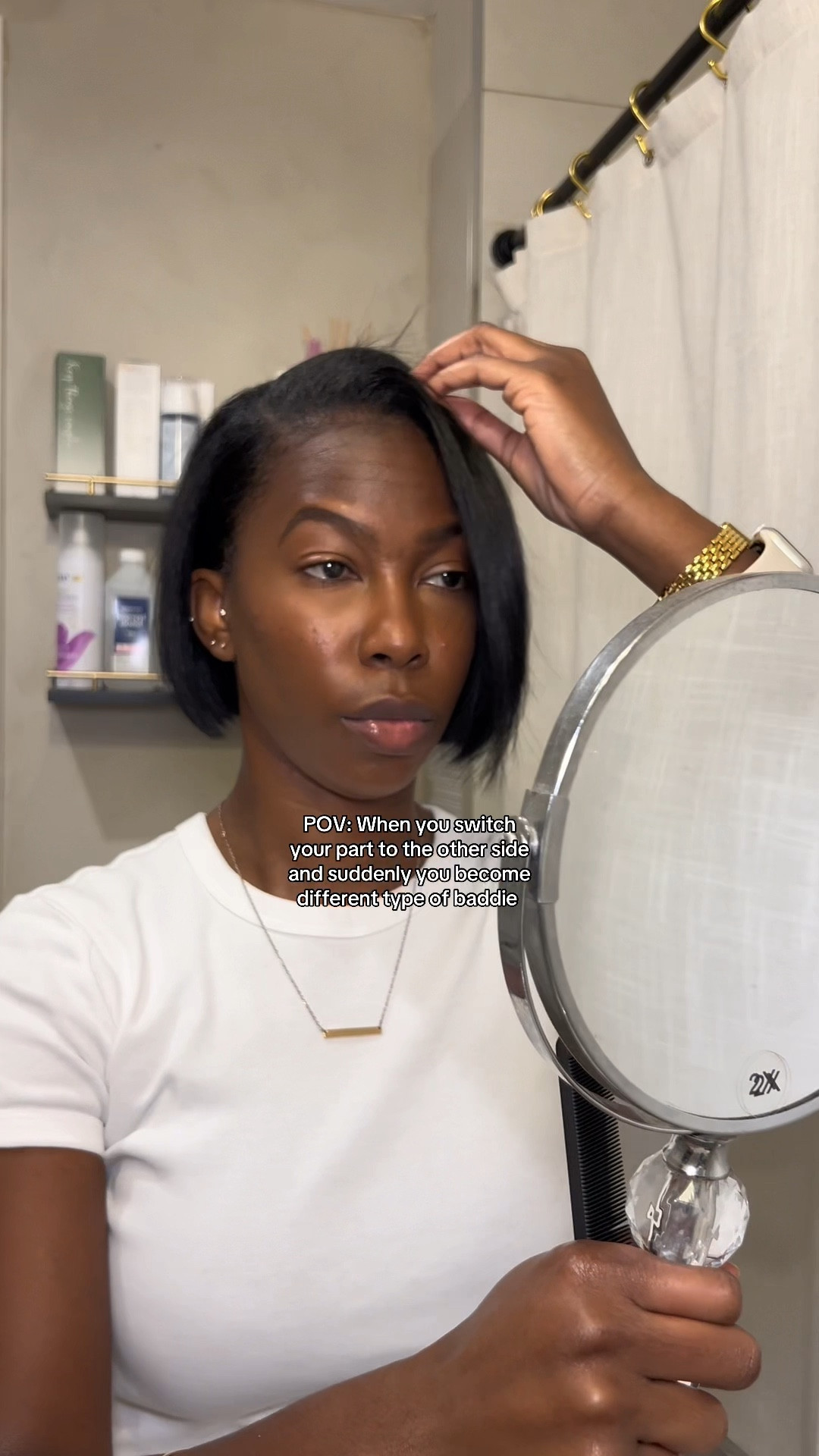 Side part supremacy I guess 🙋🏾‍♀️🤗
#bobhaircut #shorthaircut #bluntcutbob #sideparthairstyle #shorthair

#LTKBeauty