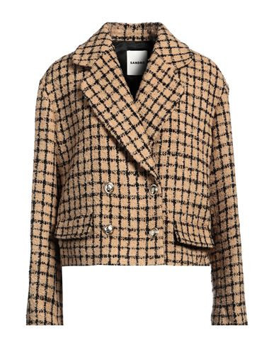 Sandro Woman Blazer Sand Size 8 Acrylic, Virgin Wool, Polyamide | YOOX (US)