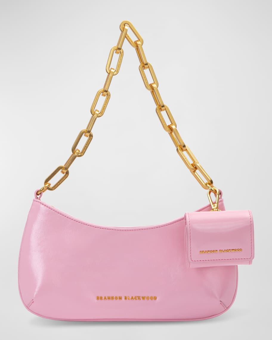 Brandon Blackwood Jacqueline Zip Leather Chain Shoulder Bag | Neiman Marcus