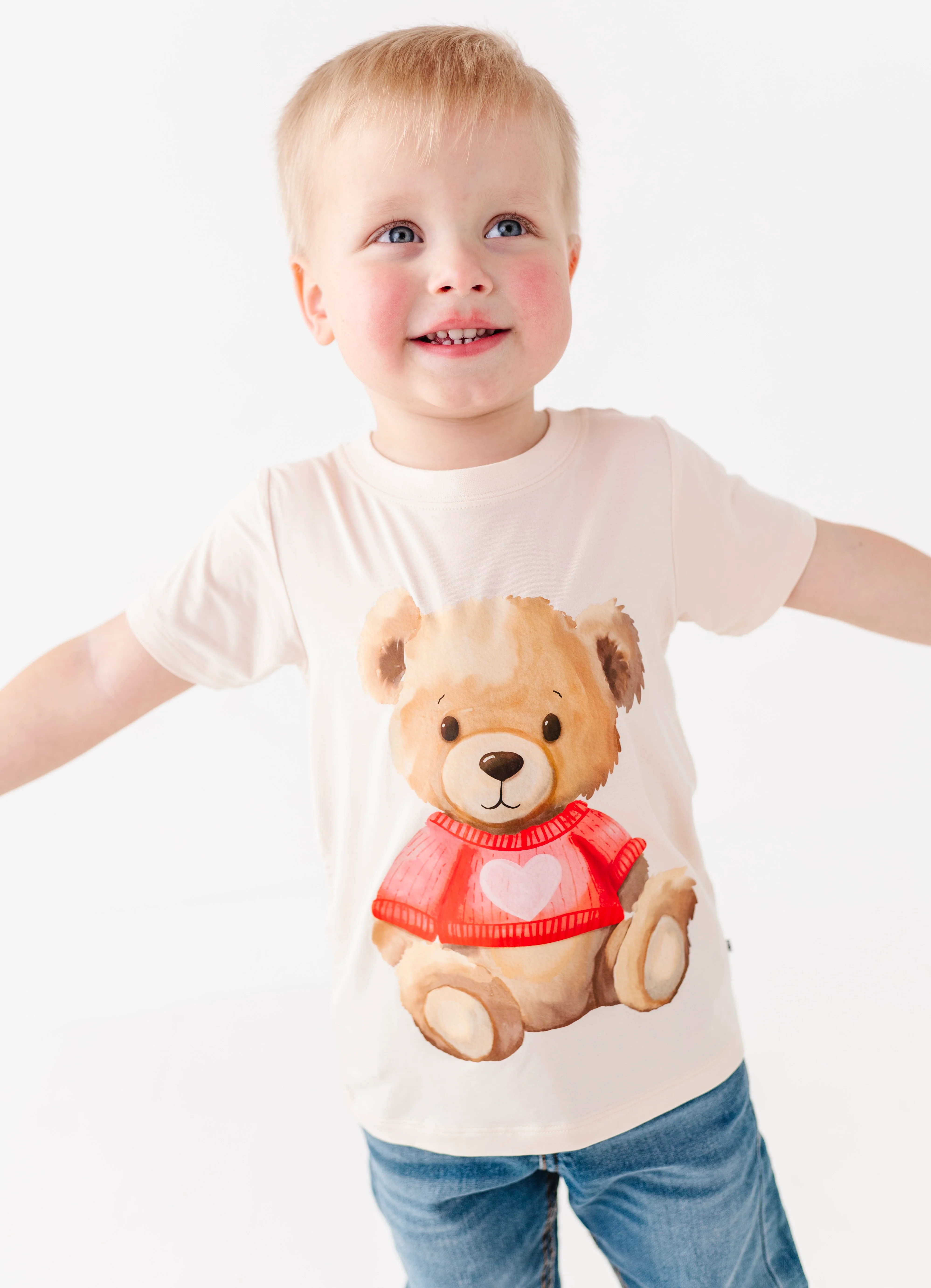 Beary Sweet Graphic T-Shirt- RED | Birdie Bean