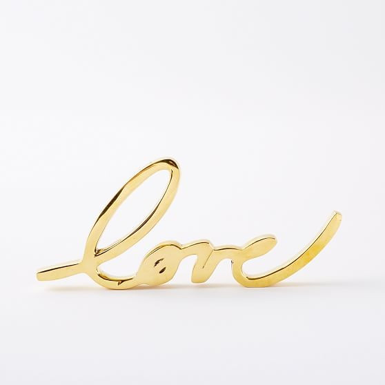Brass Word Objects, Love | West Elm (US)