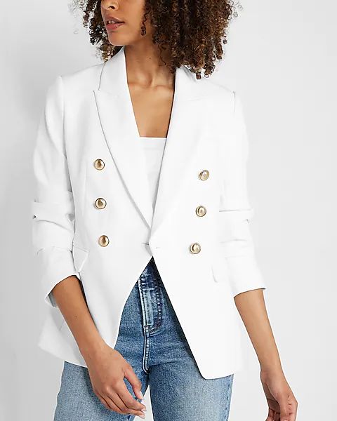 Editor Peak Lapel Double Breasted Blazer | Express