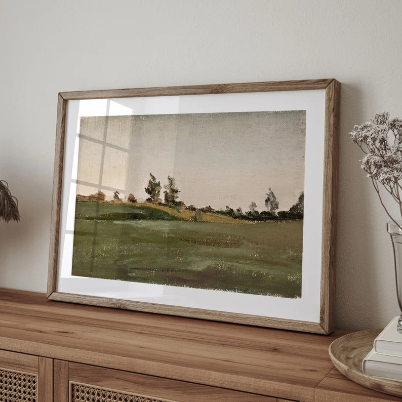 Vintage Summer Landscape, Large Oil Painting Print, Farmhouse Wall Decor, Bedroom Art, Poster, C1... | Etsy (US)