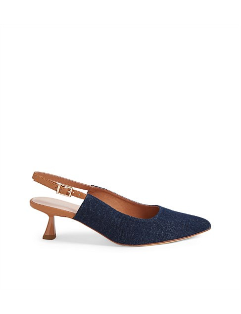 HomeBrandMidasVALENTA MI INK DENIM DK TAN FABRIC LEATHER | David Jones (Australia & New Zealand)