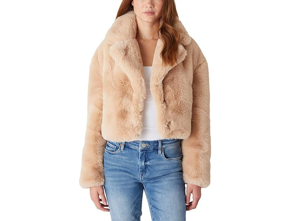 Blank NYC Brown Faux Fur Jacket (Brown) Women's Coat | Zappos