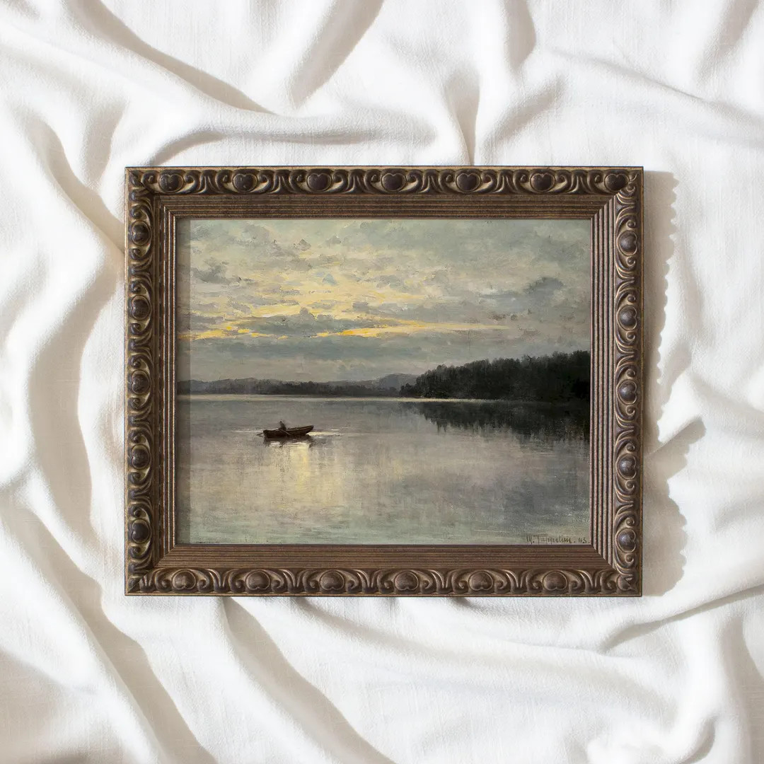 Still Waters #254 | Framed Vintage Art Prints | Landscape Painting | Antique Wall Art | Vintage B... | Etsy (US)