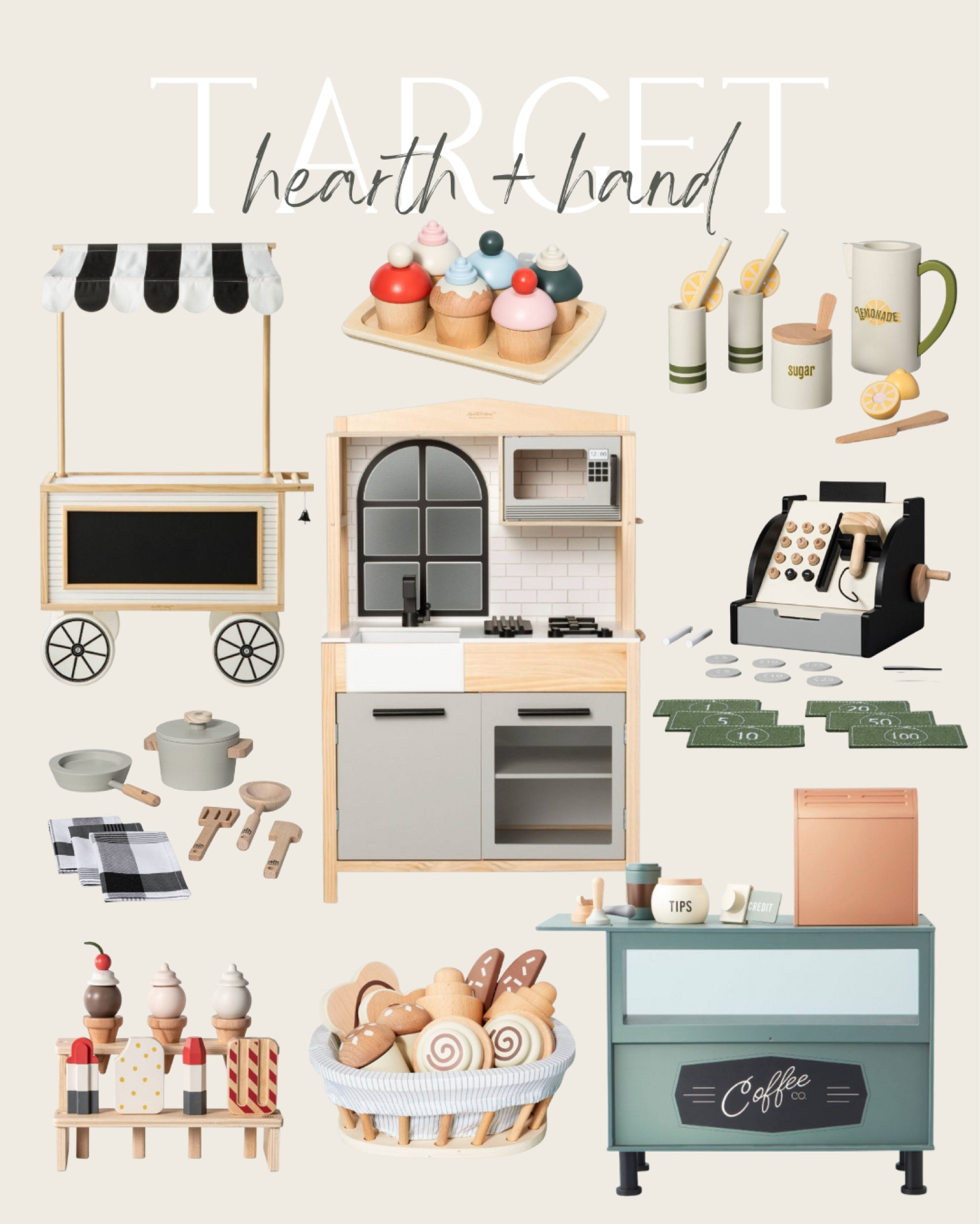 Hearth and Hand Magnolia Play Kitchen Market Cart Barista Stand Toddler Kids Gift Guide Christmas 2022

#LTKkids #LTKHoliday #LTKhome