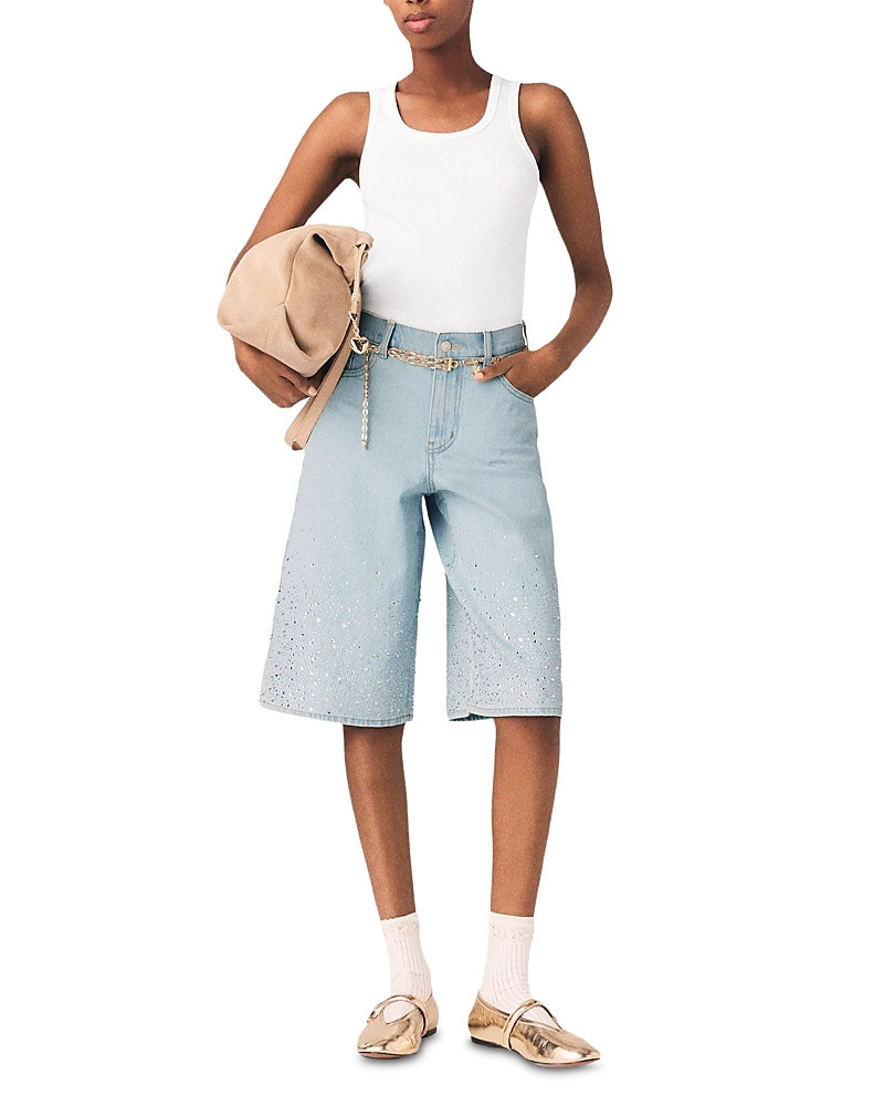 Maje Ipyros Rhinestone Bermuda Shorts | Bloomingdale's (US)