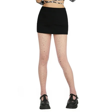 wsevypo Stylish Women s Pantyhose with Colorful Rhinestone Details | Walmart (US)