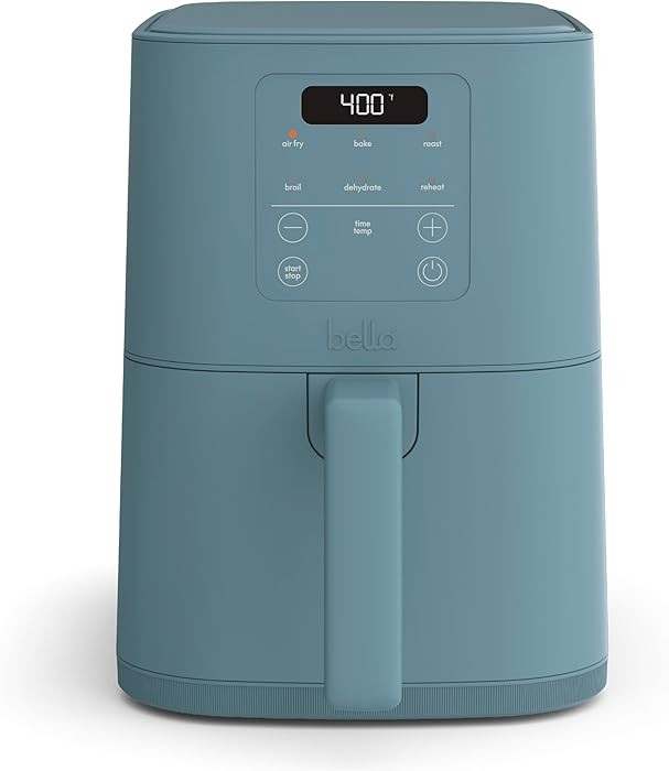 bella 4Qt Slim Air Fryer, Fits-anywhere Kitchenware, EverGood Ceramic Nonstick Coating, Adjustabl... | Amazon (US)
