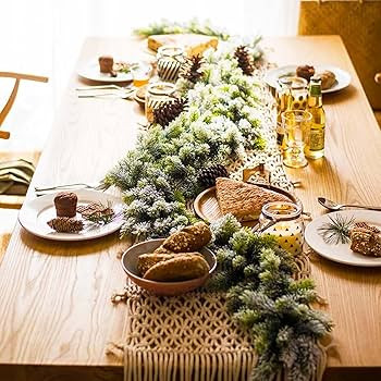 6.2ft Christmas Garland, Snowflake Flocked Garland for Fireplace Mantel, Outdoor Garland, Holiday... | Amazon (US)