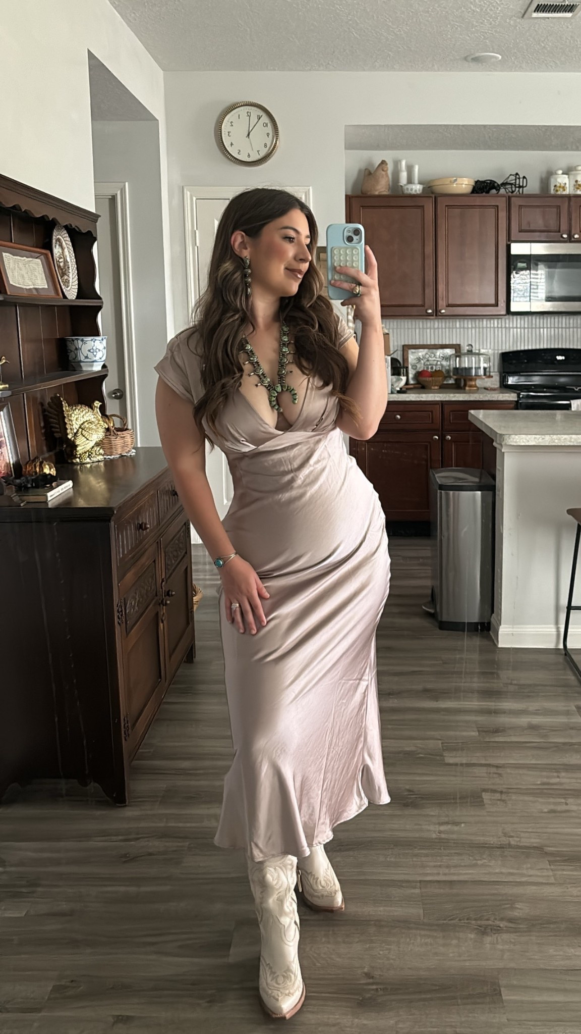 the perfect fall western wedding guest dress! wearing size medium. 

#LTKWedding #LTKStyleTip #LTKFindsUnder100