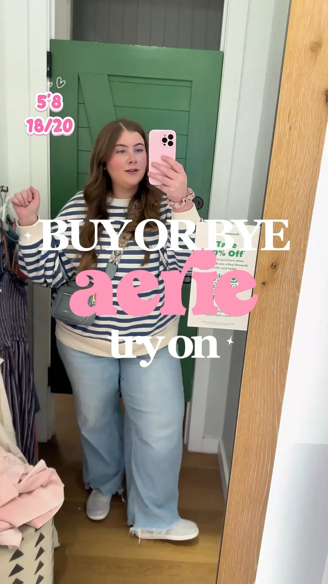 Honest Aerie try-on haul (plus size friendly) 🤍
Doing a little buy or bye with some new Aerie pieces — some surprised me and some… not so much. Sharing sizing, fit, and what’s actually worth grabbing for spring.
I am a size 18/20 normally and usually wear an xl/xxl at aerie. I’m also 5’8 so on the taller side and carry my weight in my arms/thighs/hips.
Sizing:
striped crewneck: xxl
jeans: 18
pink hoodie: xl
striped dress: xl
white cardigan: medium (super oversized)
mesh shirt: xl
skirt/skort: xl
striped t-shirt: xl
pink crop hoodie: xl
hey dudes: 10

#LTKPlusSize #LTKMidsize #LTKSaleAlert