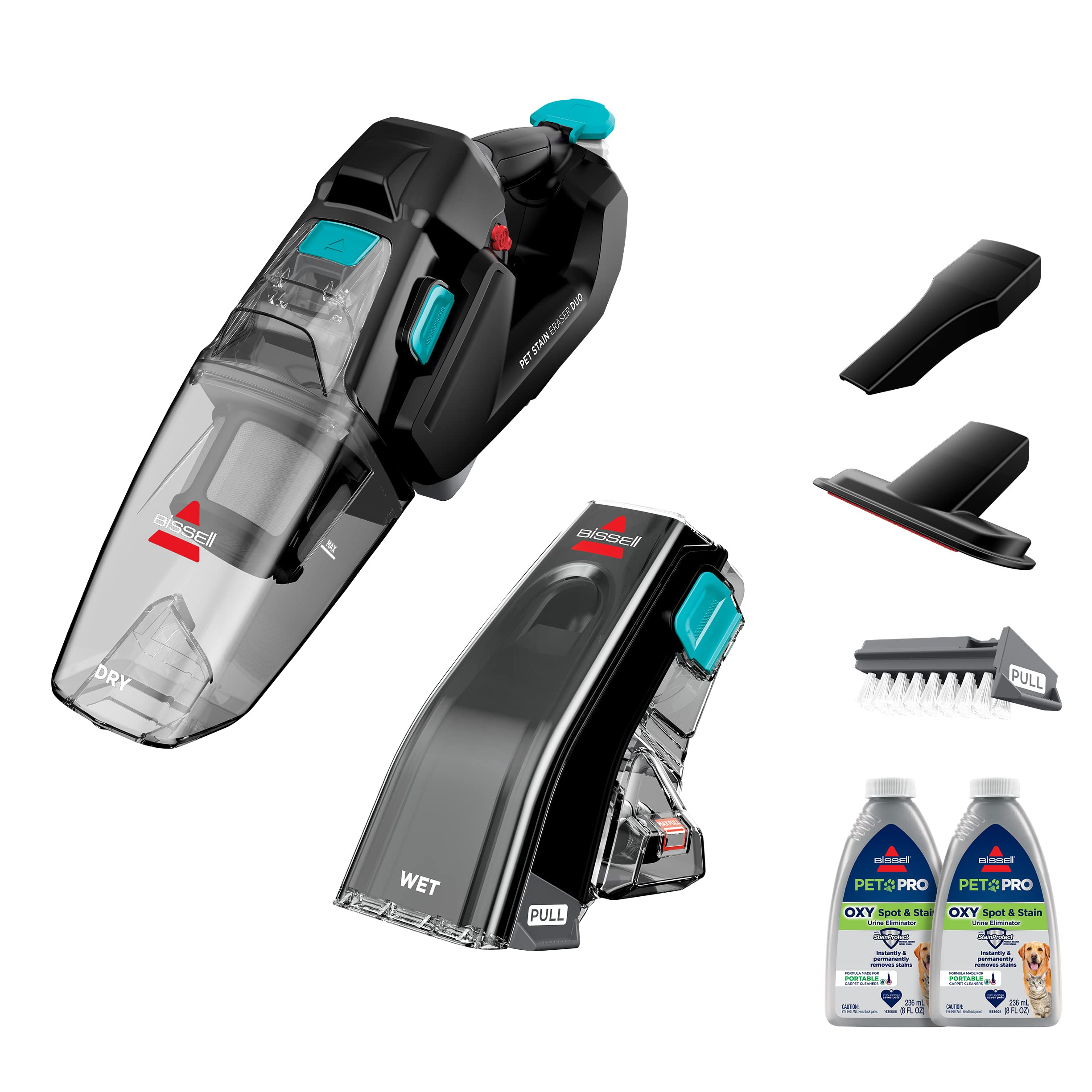 BISSELL Stain Eraser Duo, 2-in-1 Cordless Portable Deep Cleaner and Hand Vacuum with PET PRO OXY ... | Amazon (US)
