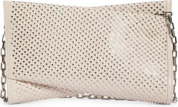 Christian Louboutin Small Loubitwist Crystal Mesh Leather Clutch | Nordstrom | Nordstrom