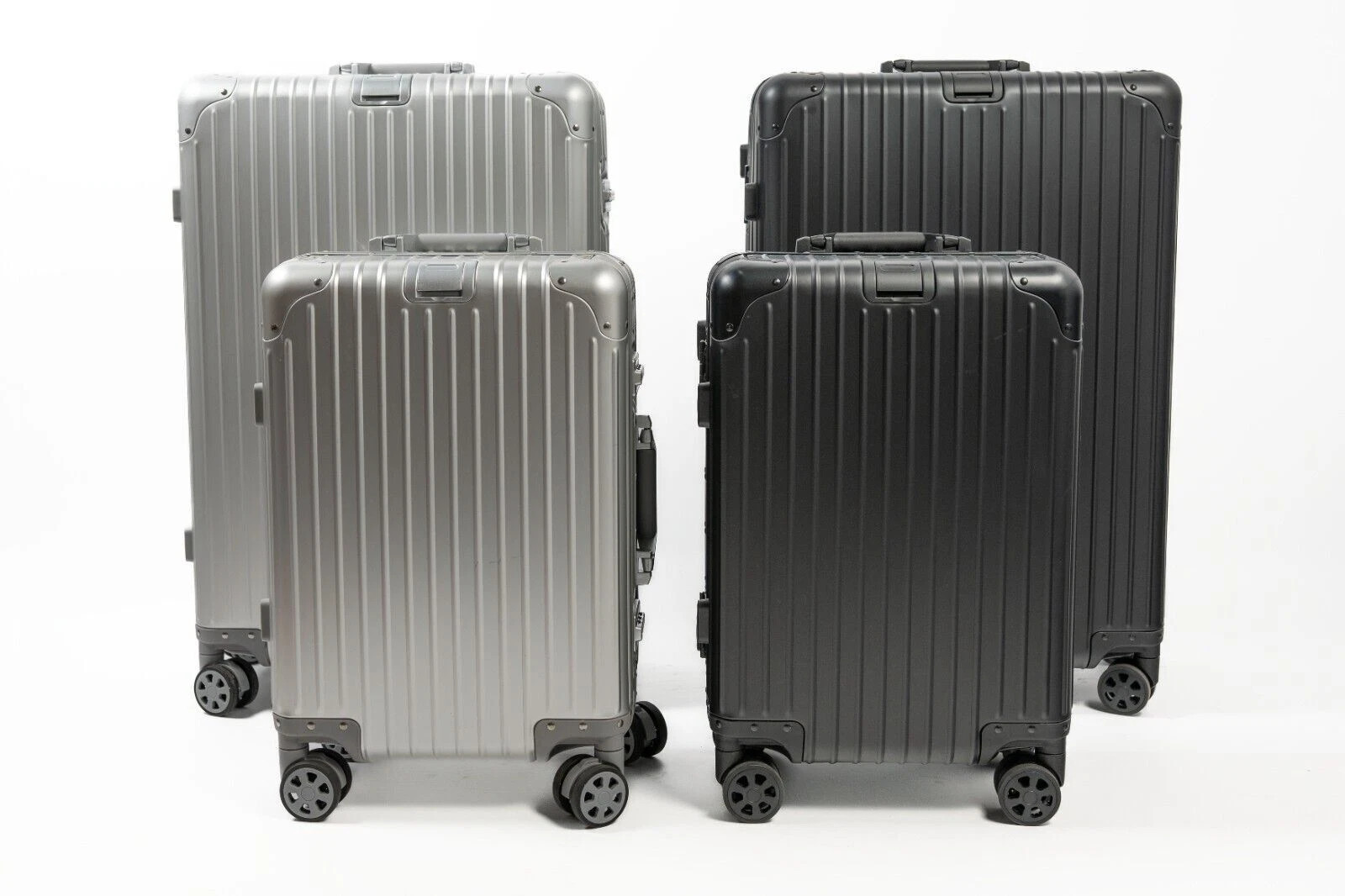 Aluminium Suitcase Carry On Travel Spinner Case 20 / 29inch- Black / Silver  | eBay | eBay UK
