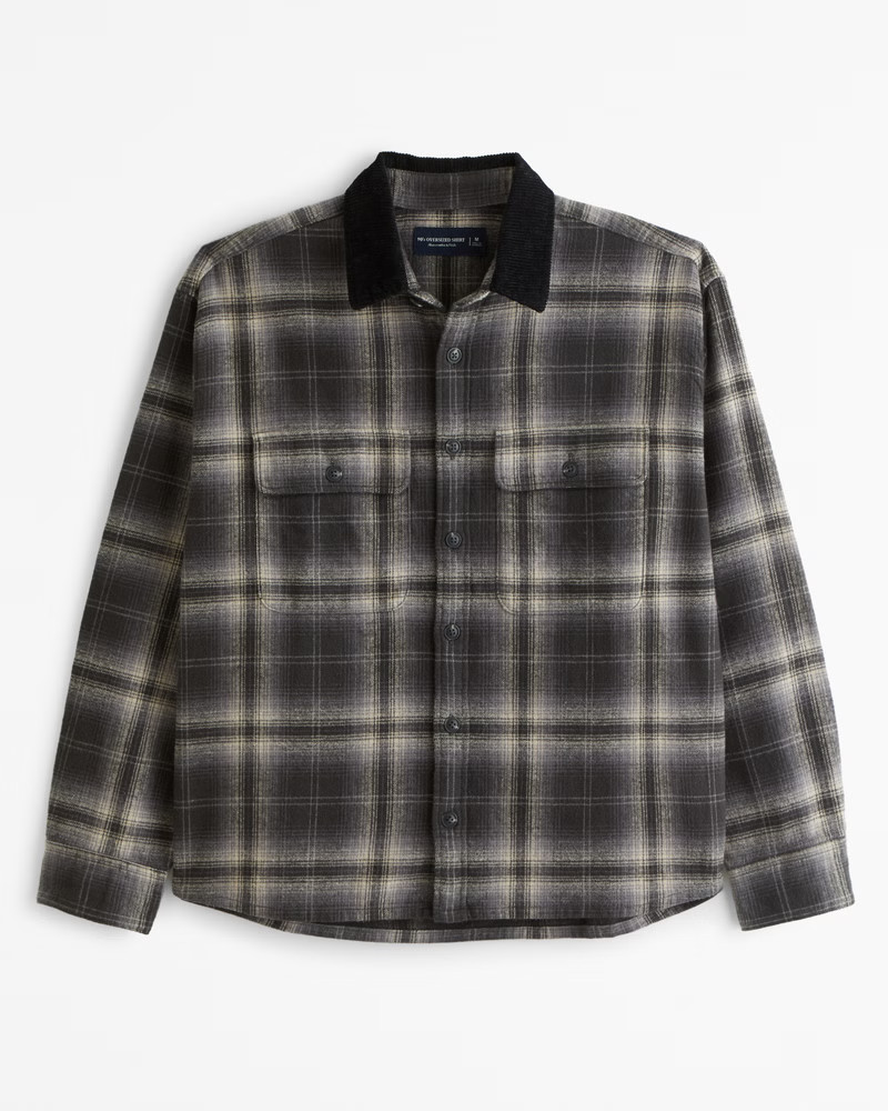 Men's 90s Oversized Flannel | Men's New Arrivals | Abercrombie.com | Abercrombie & Fitch (US)