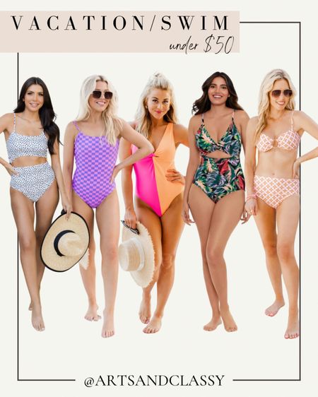 Looking for the perfect swimwear for your next vacay? These colorful and budget-friendly finds are perfect for summer!

#LTKSeasonal #LTKstyletip #LTKunder50