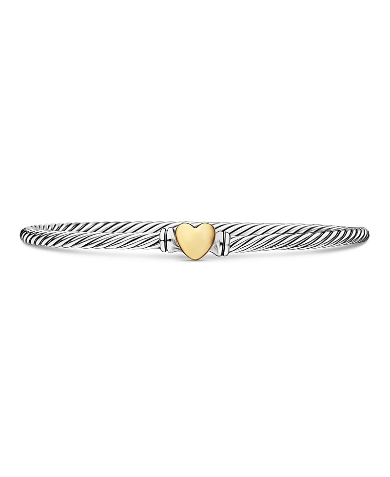 Cable Collectibles Heart Bracelet in Sterling Silver with 18K Yellow Gold, 3mm | Bloomingdale's (US)